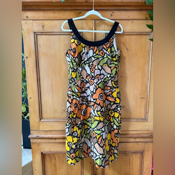 Vintage Jessica Howard Linen blend retro floral dress - Picture 6 of 9